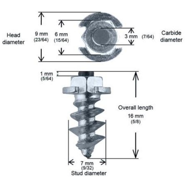 iGrip SS15 Skrupigg 16mm/3mm - 150 stk - Bilde 2